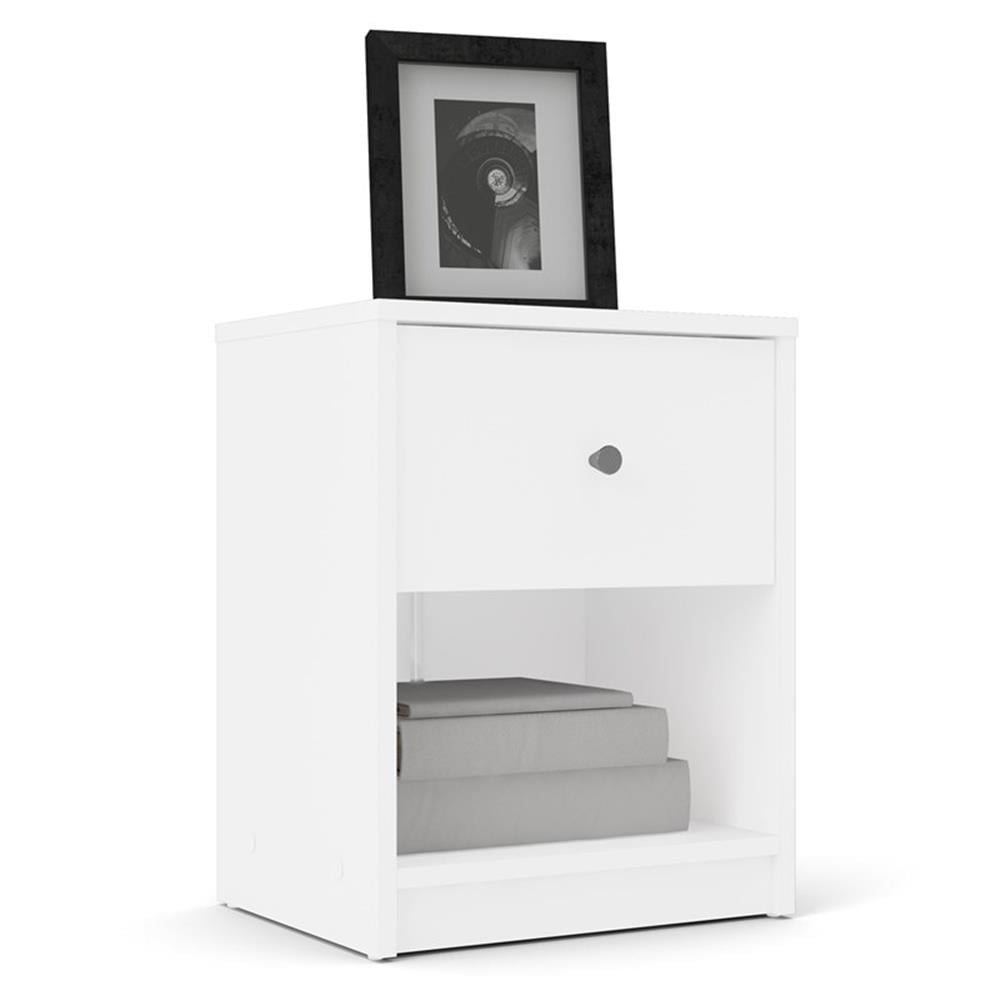 Pemberly Row 3 Piece Modern Wood Dresser and Nightstand Bedroom Set in White