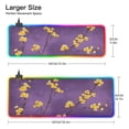 thumbnail image 3 of Watercolor Yellow Flowers RGB Gaming Mouse Pad Large Keyboard Mat Rubber Base 13 Light Modes, 3 of 6