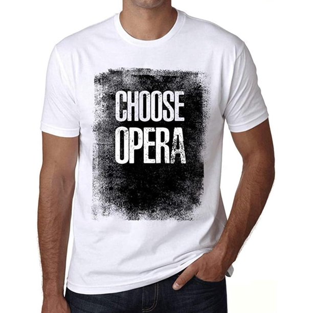 Mens T Shirt Vintage Imprimž Tee Choose Ppera White