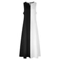 thumbnail image 3 of Half Black Half White Long Dress beach outfits for women women's summer dresses 2025 Dress vintage Dress, 3 of 6