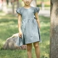 thumbnail image 6 of Visland Girl Lace Up Backless Party Flower Girl Dresses,Small Flying Sleeve for Daily Wear, 6 of 8