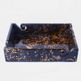 thumbnail image 2 of Hind Handicrafts Solid Handmade Crafted Wooden Portable Antique Yarn Storage Bowl Tray - Holder for Knitting Crochet Hook Accessories - Multipurpose Organiser (Aqua Copper, 12" x 8" x 2.5"), 2 of 3
