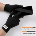 thumbnail image 5 of Jamicy Winter Touchscreen Gloves for Men Touch Screen Texting Soft Knit Outdoor Keep Warm Gloves Stretchy Gloves, 5 of 6