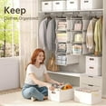 thumbnail image 2 of Bacs de Rangement avec Couverclesquart Bacs de Rangement en Plastique s Bacs de Rangement Empilables avec Roues Organisateurs et Rangement pour Garde-Robe Boîte de Rangement, 2 of 7