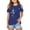 Blue, variant on WOYY Toddler Girls Cold Shoulder Graphic T-Shirt Casual Short Sleeve T Shirt, Sizes 3-12