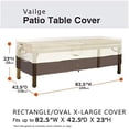 thumbnail image 2 of Rectangular/Oval Patio Table Cover, Heavy Duty and Waterproof Outdoor Lawn Patio Furniture Covers, X-Large Beige & Brown, 2 of 8