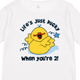 thumbnail image 4 of Inktastic Life's Ducky 2nd Birthday Boys or Girls Long Sleeve Toddler T-Shirt, 4 of 5
