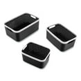 thumbnail image 2 of Open Lid Storage Bin, Assorted Sizes, Black/white, 3/pack | Bundle of 2 Packs, 2 of 5