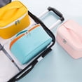 thumbnail image 6 of Portable Female Macaron Color Makeup Cases Large Capacity Travel Makeup Bag Toiletry Bag Cosmetic Organizer Storage Pouch DARK BLUE, 6 of 8