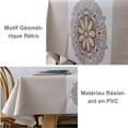 thumbnail image 5 of Mantel de vinilo antideslizante a prueba de aceite y respetuoso con el medio ambiente de PVC de uso versátil para mesas rectangulares, mantel de franela resistente al agua y a las manchas para, 5 of 5