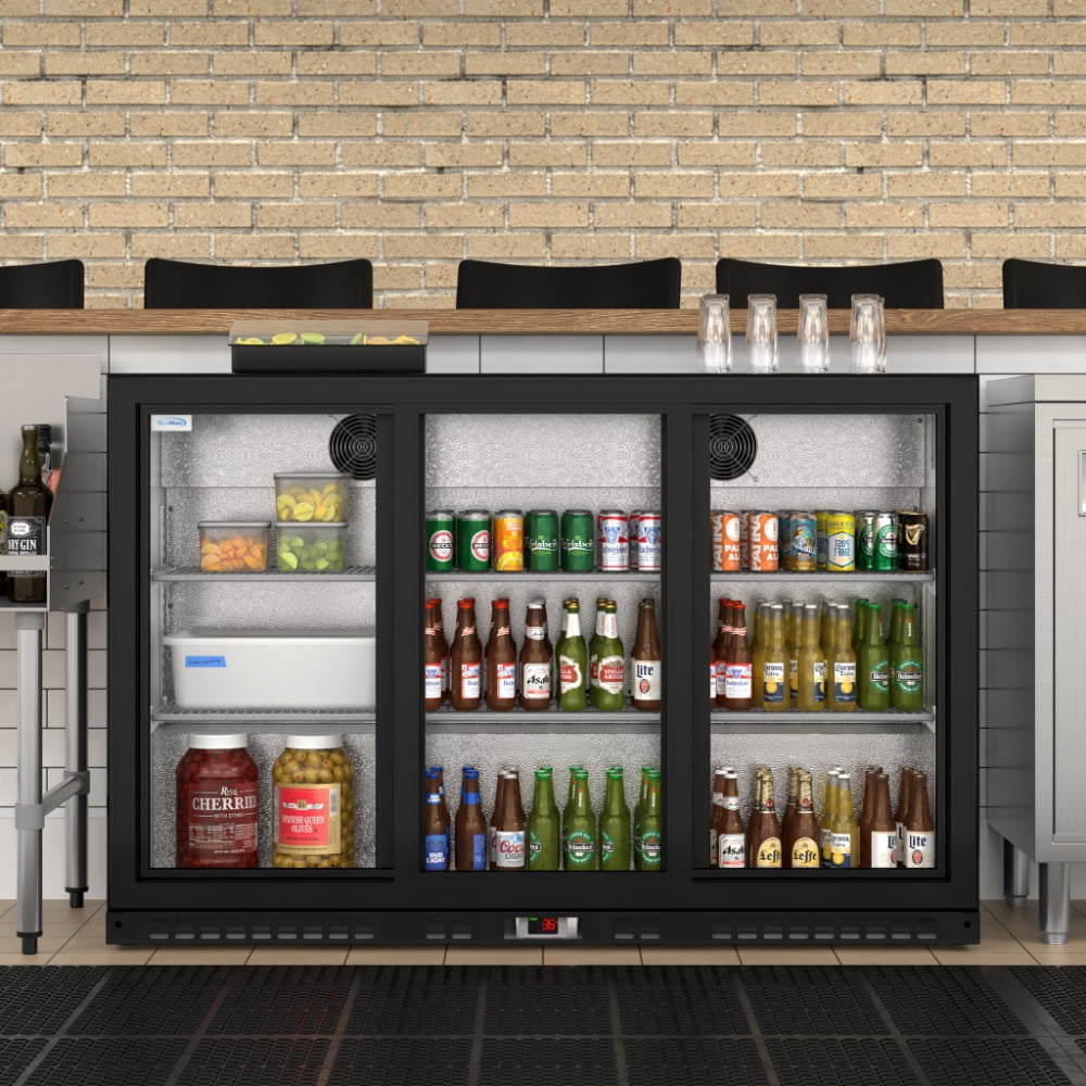 KoolMore 35 in. Three-Door Back Bar Refrigerator – 11.3 Cu. Ft.