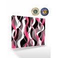 thumbnail image 2 of Pink Stripe Wall Art for Living Room,Canvas Picture Wall Decor for Bathroom Bedroom,Gradient Grey Moire Geometric Modern Abstract Painting Artwork for Office Kitchen Hallway Dining Room Decor 24"x32", 2 of 8