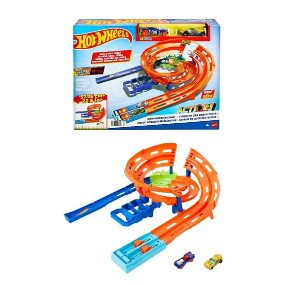 Pista de Juguete Hot Wheels Action Circuito Giro Veloz