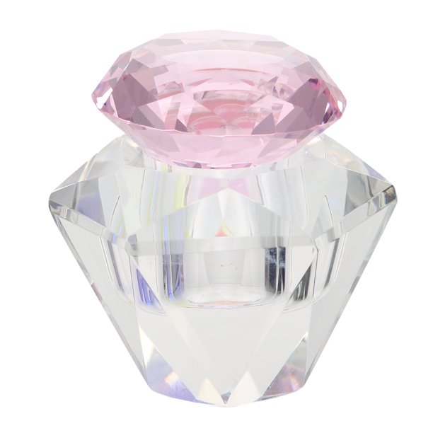 EeaseMX Vaso de cristal irregular para manicura, mezclador de polvo líquido con tapa, 1 unidad
