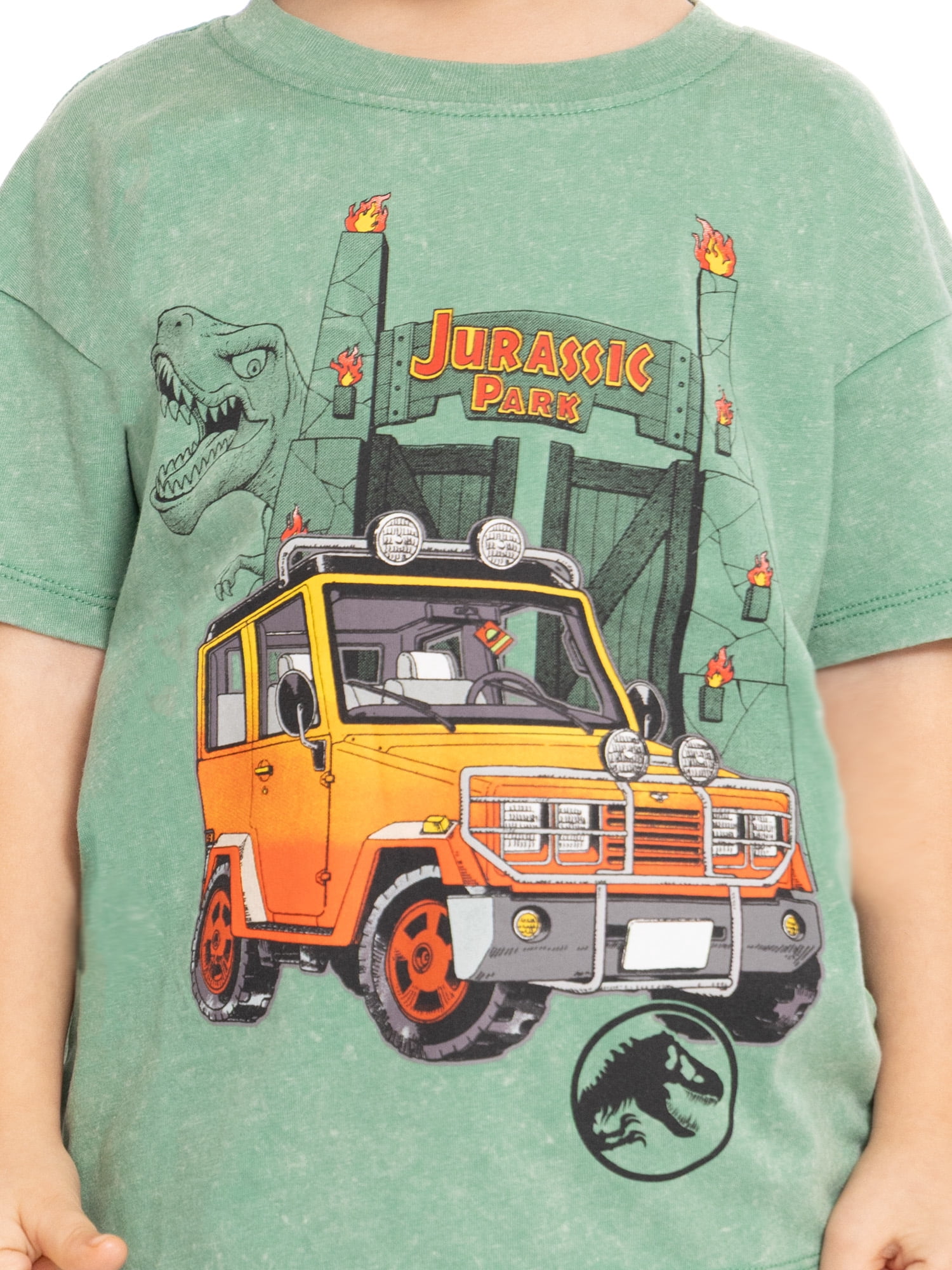 Jurassic Park Toddler Graphic Crewneck Tee with Short Sleeves, Sizes 12M-5T