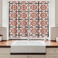 thumbnail image 2 of Ambesonne Ethnic Kitchen Curtains, Tribal Retro Geometric Art, 55"x45", Orange Black White, 2 of 3