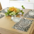 thumbnail image 4 of Ambesonne Vintage Place Mats Set of 4, Roman Digit Time Spiral, Standard Size, Sepia, 4 of 6