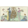 thumbnail image 2 of Francisco Javier Gosé 14x10 Black Ornate Wood Framed Double Matted Museum Art Print Titled: The May Tree; Simple Dresses for Summer (1914), 2 of 5