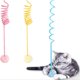 thumbnail image 5 of Juguete interactivo para gatos con resorte para jugar colgado de la pared, 5 of 7