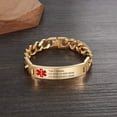 thumbnail image 4 of Custom Emergency Medical Alert Bracelet - Free Engraving, Ships Next Day, Non-Tarnish Titanium Steel, Size 7.5-9.5 inches, Medical ID Bracelet for Men & Women, Durable & Comfortable, 4 of 20