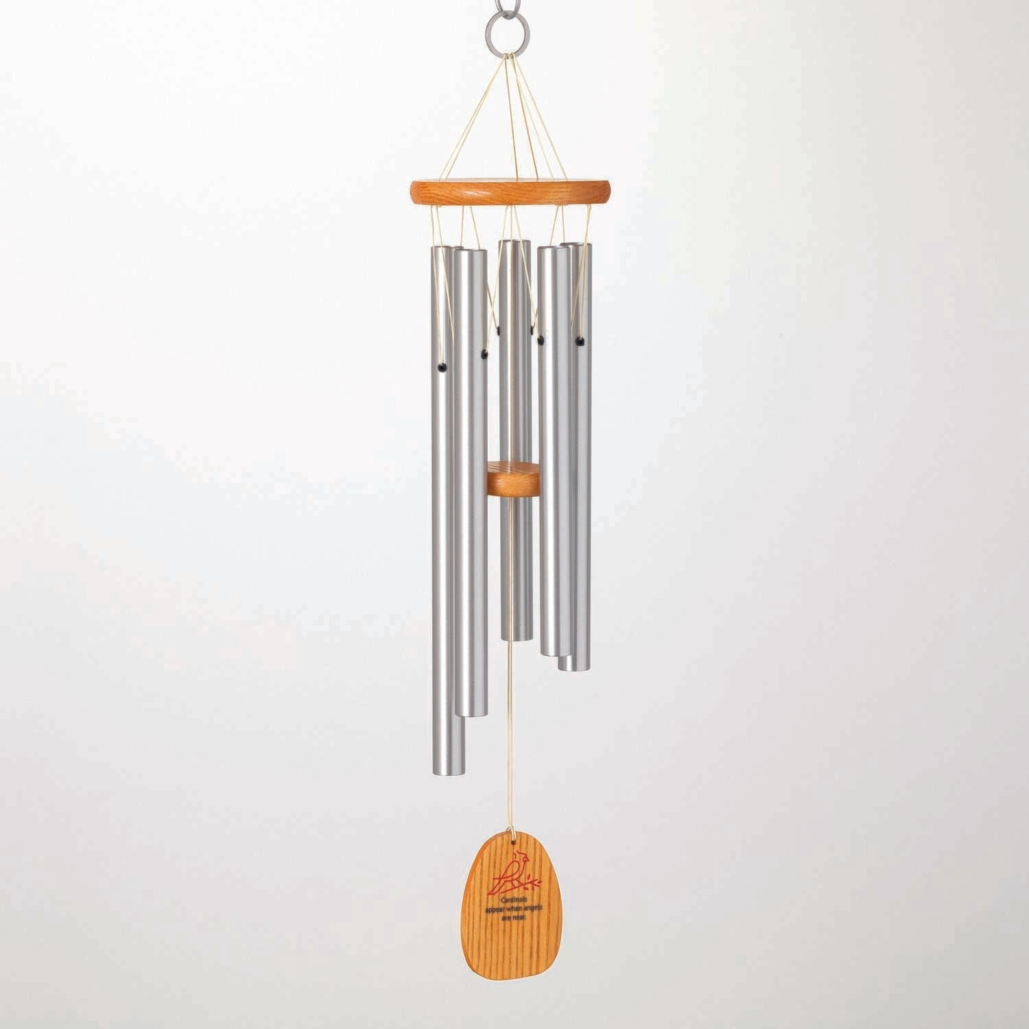Woodstock Chimes Mindfulness Klangspiel – Handgestimmt, 111,8 Cm Lang, Aus Eschenholz & Aluminium, Für Garten & Balkon