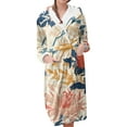 thumbnail image 1 of Jindong Robes en Peluche pour Femmes Robe en Polaire Longue Chaude Peignoir de Bain Veste de Détente Imprimée Robe de Confort Robes pour Femmes, 1 of 5