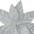 thumbnail image 5 of Northlight Glittered Poinsettia Christmas Floral Pick Clip-On Ornament - 10" - Snow White, 5 of 6
