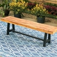 thumbnail image 4 of Alpha Joy 63" Outdoor Bench Acacia Wood Patio Garden Park Bench for Yard, Porch or Garden, 4 of 8