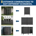 thumbnail image 4 of 2 Panels No-Dig Outdoor Privacy Screen Fence,49 x 38 in Weather-Resistant Aluminum Frame, No-Dig Installation with Ground Stakes for Patio, Yard, Trash Can & Pool Equipment Enclosure, 4 of 7
