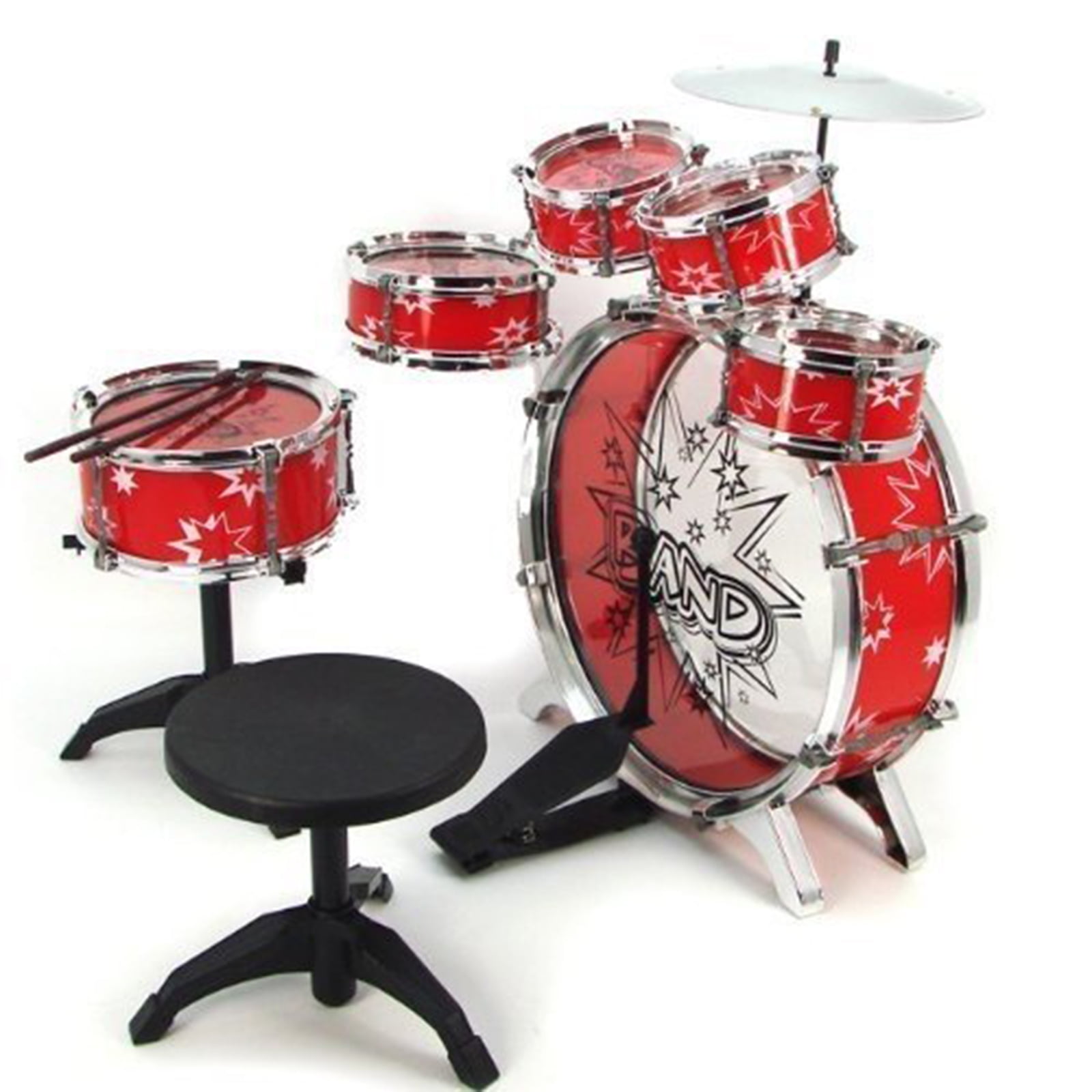 Details about   Livebest Kids Jazz Drum Set Kit Kick Pedal Drumsticks Stool Children Gift Toy 