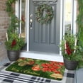 thumbnail image 6 of Christmas Door Mat Outdoor for Front Door Decorations,Buffalo Plaid Poinsettia Merry Christmas Doormat,Winter Christmas Holiday Welcome Floor Mat Rug Entryway for Front Porch Farmhouse Decor,30" x 17", 6 of 6