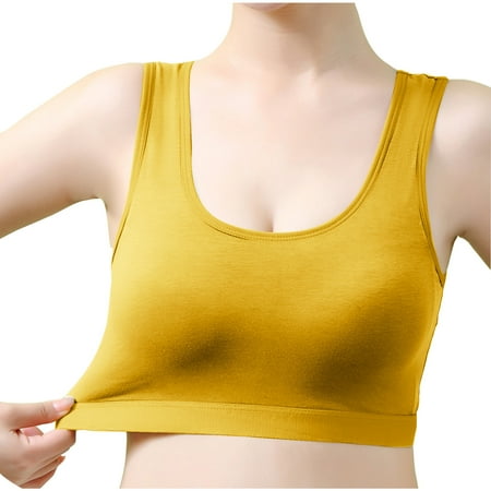 Srogem Women s Sports Bra Bikini Tops Racerback Swim Top Scoop Neck Bathing Suits Top Modest Padded Crop Tops Swimsuit