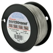 Super Softstrand, Vinyl-Coated Stranded Stainless Steel Picture Wrapping Wire, Size #6, 60 lb / 27 kg, 275 ft / 83 m