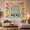 Colorful Sun, variant on Graphic Typographic Arranged With Vertically Reading Chase, Mystical Fantasy for Space Lovers, Wall Decor, Valentine's Day Gift, Tapestry Wall Hanging for Dorm and Living Room