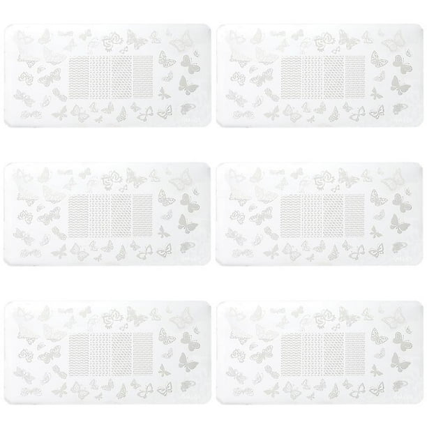 6 hojas de placas para estampar uñas para decoraciones de Halloween