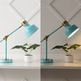 thumbnail image 5 of JONATHAN Y Allegra 18.5" Classic Farmhouse Adjustable Cantilever LED Task Lamp with USB Charging Port, Cyan/Brass Gold, JYL7124C, 5 of 6