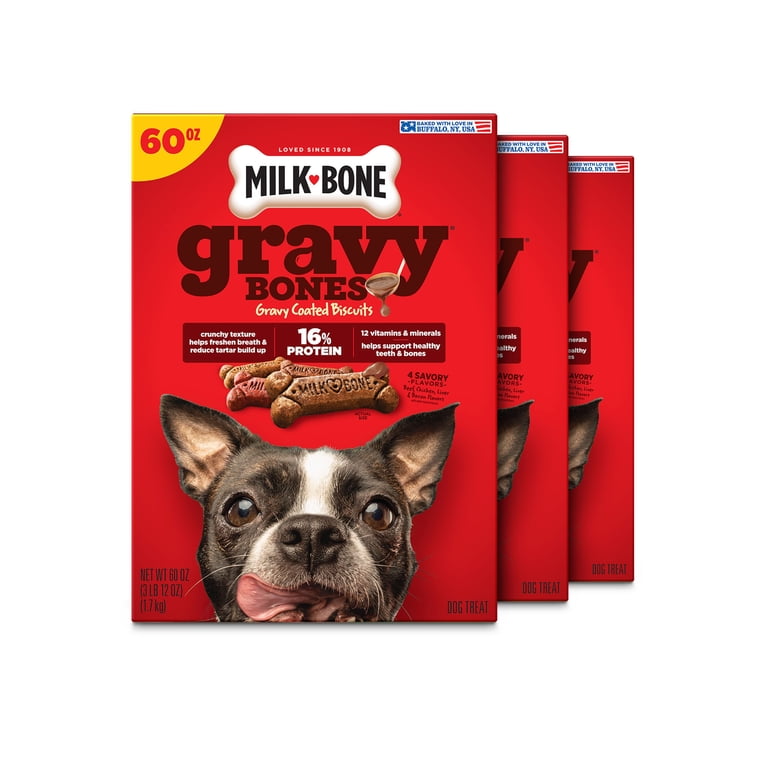Gravy-Coated Dog Biscuits, Small, 3-Pack photo 1
