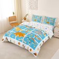 thumbnail image 2 of Homewish Lovely Dino Duvet Cover Queen,Blue Plaid Animal Queen Bedding,Colorful Stars Reversible,3pcs,1 Duvet Cover and 2 Pillowcases, 2 of 6