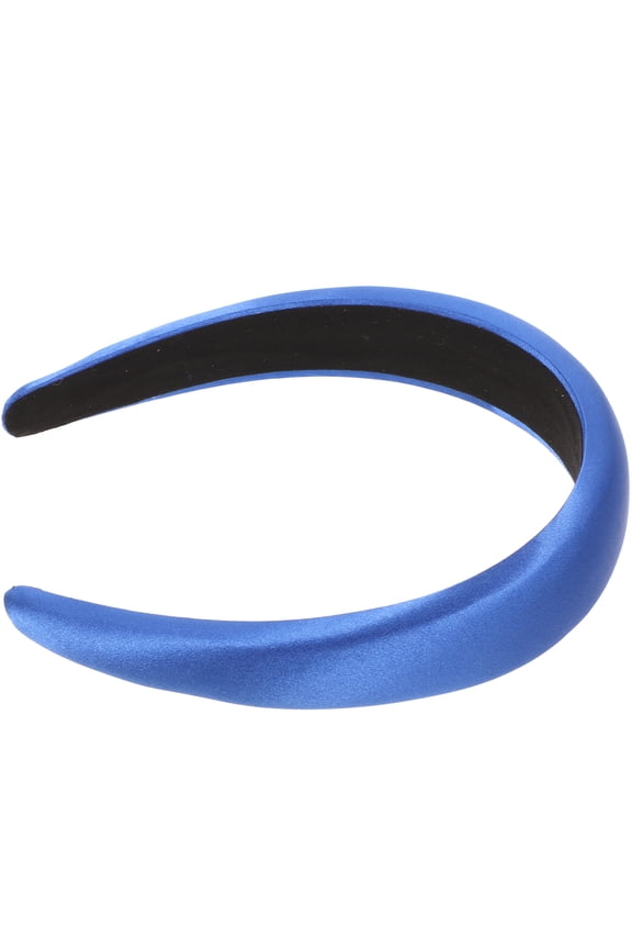 Blue Satin Headband - , Comfortable, All-Day Wear