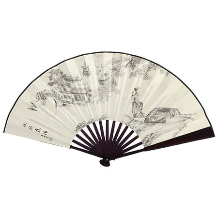 

Handheld Folding Fan | Hand Held Folding Fans | Chinese Charming Elegant Vintage Retro Style Hand Fans for Wedding Party and Home Decoration Men Gifts