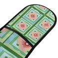 thumbnail image 4 of Yayeee Double Oven Mitt Kitchen Heat Resistant Baking 35" x7" Quilted Glove, Green Blossom Mosaic, 4 of 6