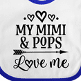 thumbnail image 4 of Inktastic Mimi and Pops Love Me Girls Baby Bib, 4 of 4