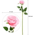 thumbnail image 2 of Zukuco 10 PCS Artificial Rose Flower Silk Roses Bouquet with Long Stem Fake for DIY Wedding Party Home Halloween Christmas Decoration (Pink), 2 of 7