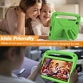 thumbnail image 4 of ELEHOLD for Samsung Galaxy Tab A9 8.7" 2023 Rugged Case Kids Friendly EVA Full Body Protective Handle Grip Kickstand Function Shockproof Kids Case for Samsung Galaxy A9 SM-X110 X115,Green, 4 of 5
