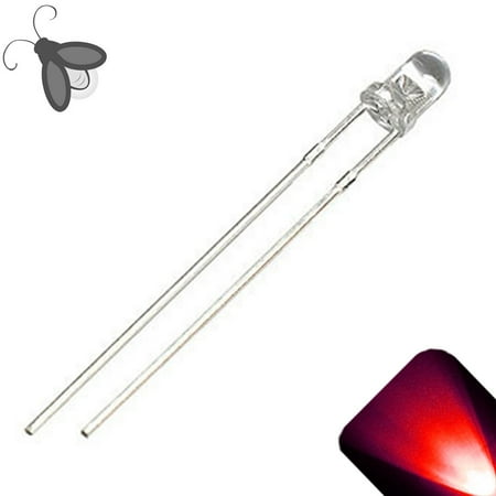 

3mm Round Top Red Breathing/Fading LED - Super Bright (Pack of 10)