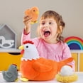 thumbnail image 3 of Chicken Stuffed Animal Chicken Plush Toys Mommy Farm Hen Plush with Henhouse Plushie/Egg/2 Little Baby Chicks Toys Christmas Birthday Gift for Girls Toddler Kids 3 4 5 6 7 8 9+ Years Old, 3 of 6