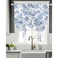 thumbnail image 5 of Blue Garden Forest Tie Up Curtains for Window, Thermal Insulated Balloon Shade Adjustable Rod Pocket Curtains Valance Panels for Kitchen Bathroom Cafe 42 x 54 Modern Art Vintage Nature Rock, 5 of 6