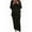 Black, variant on Women'S Winter Chunky Cable Knit Long Skirt 2 Piece Outfit Sweater Sets White XXL