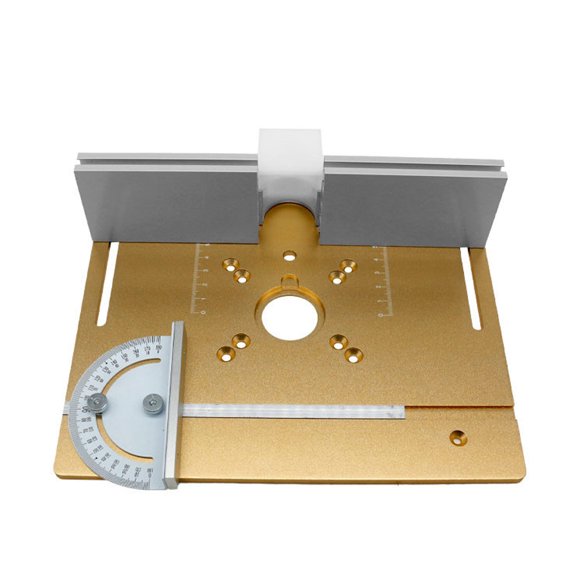 Riwcyla Set of 3 Router Table Insert Plate Aluminum Alloy Wood Milling Flip Board Machine Engraving Auxiliary Tool Woodworking Benches