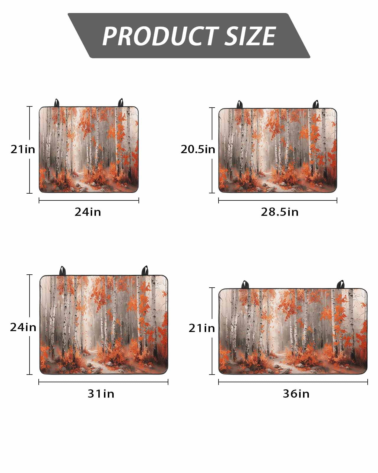 Stove Top Covers for Electric Stove, Red Orange Glass Stovetop Cover Protector, Modern Oil Painting Art Forest Induction Cooktop Protector Oven Mat for Kitchen Countertop 24"x21"